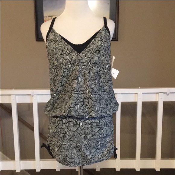NWT, women's Athleta Laguna Side Scrunch Tankini Top - Picture 2 of 13